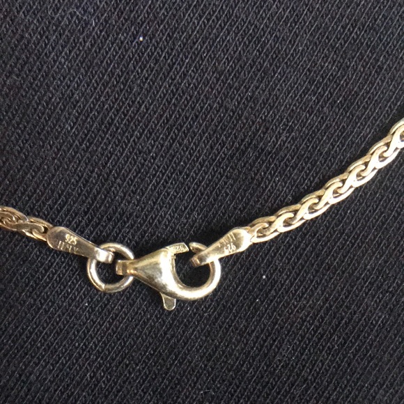 Vintage 14k gf/Sterling Natural .34ctw Diamond Cluster 18” Ladies Necklace. Nice - Picture 7 of 12